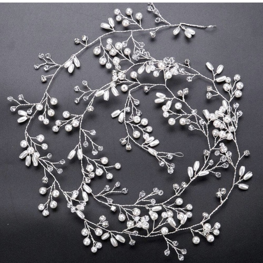 Silver Bridal Hair Vine